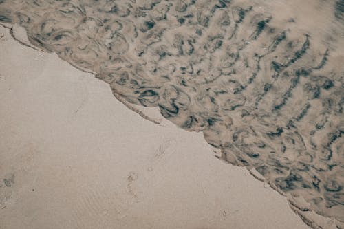 Footprint on Sand Beach