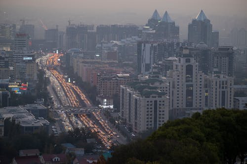 2022 год смог и пробки в алматы  smog and traffic jams in Almaty