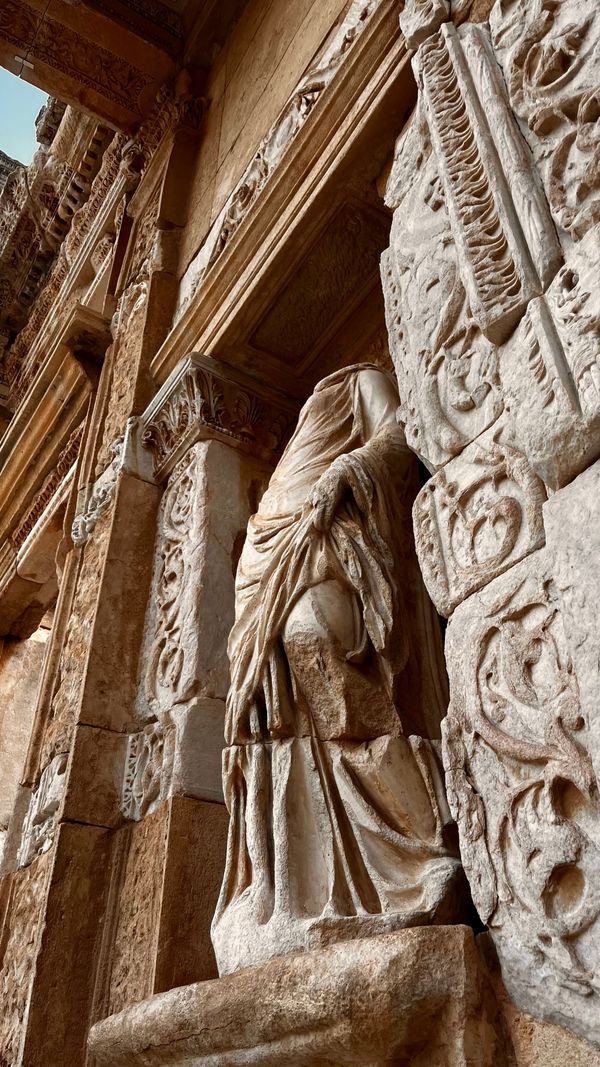 Statue of Ennoia at the Library of Celsus