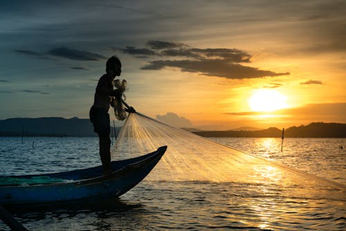 Δωρεάν στοκ φωτογραφιών με αλιεία, Ανατολή ηλίου, αυγή