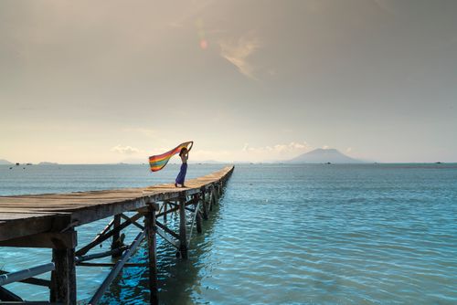 Silhouette Of Person Standing On Dock · Free Stock Photo