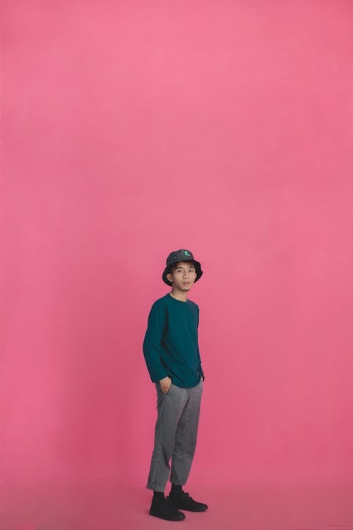 Boy In Sweater Standing
