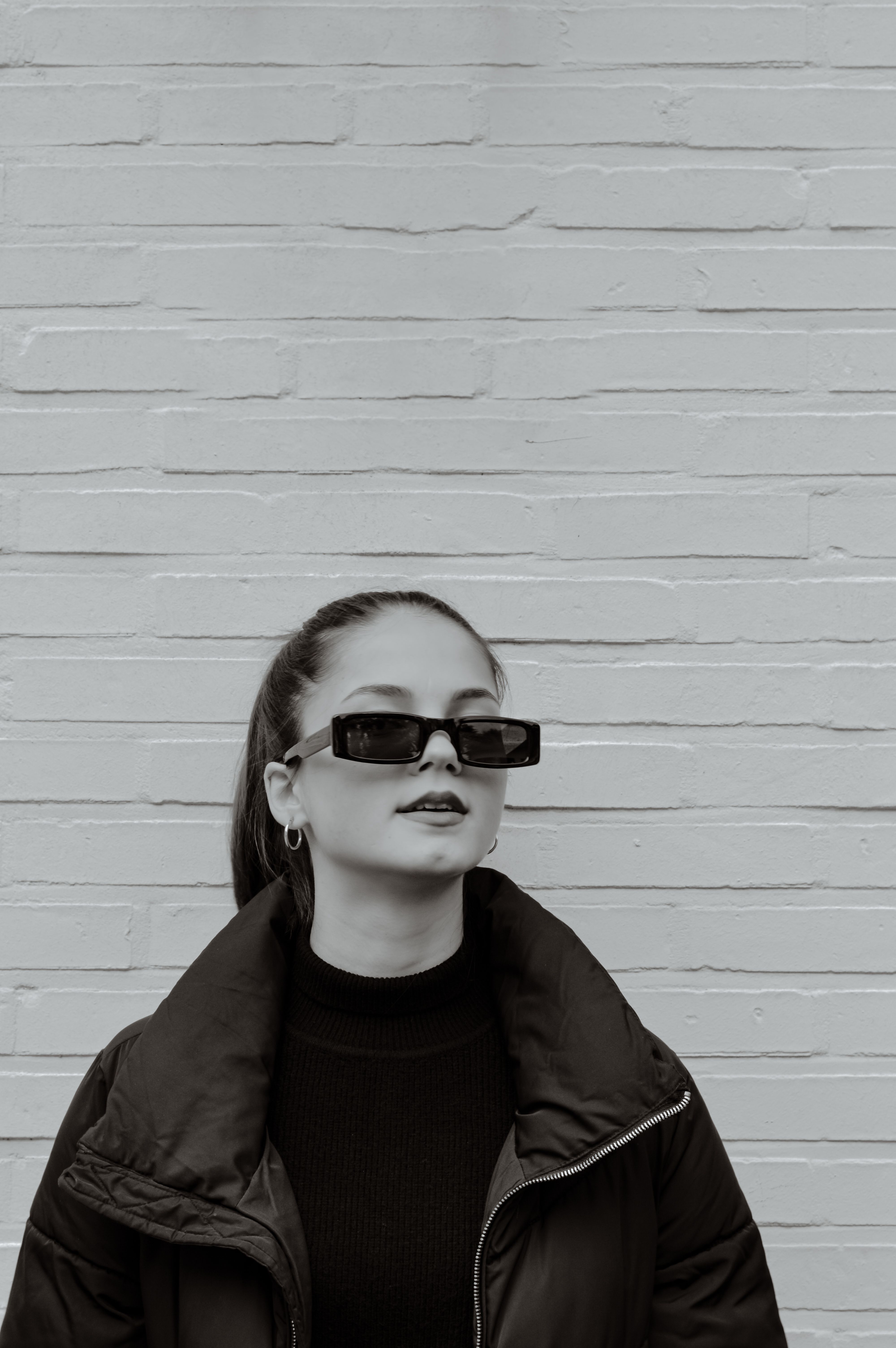 Woman in Jacket and Sunglasses · Free Stock Photo