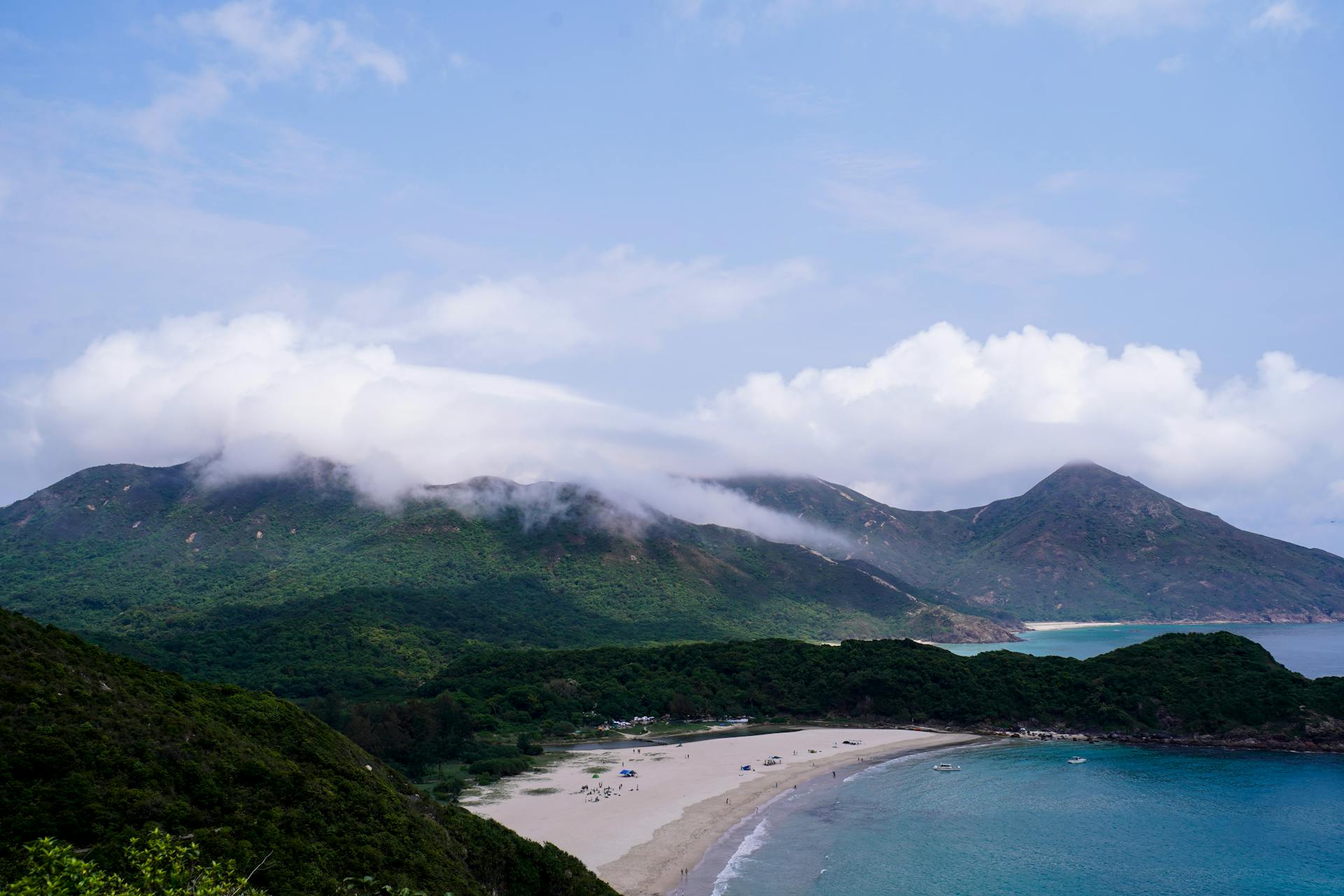 Aerial View of the Tai Long Wan Bay, Hong Kong, China
