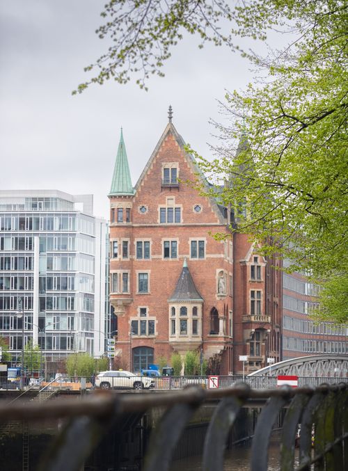 Free Explore the classic architecture of Speicherstadt, Hamburg's iconic warehouse district. Stock Photo