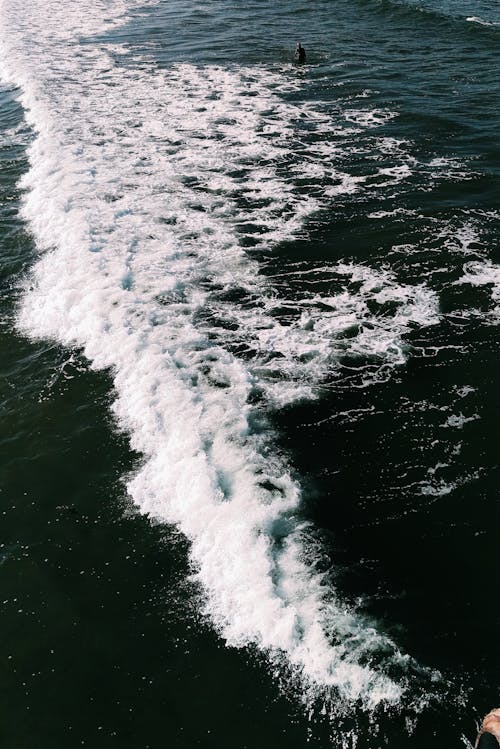 Bird's Eye View Of Sea Waves