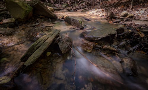 Body of Water Between Black Rock Artwork