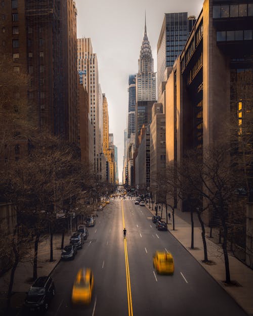 Free Time Lapse Photography Of Vehicles Passing On Road Stock Photo