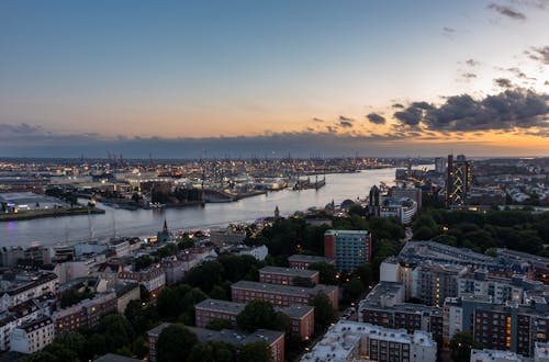 Almanya, binalar, drone çekimi içeren Ücretsiz stok fotoğraf