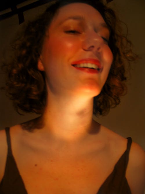 Free stock photo of smiling woman, woman blushing, woman close up Stock Photo
