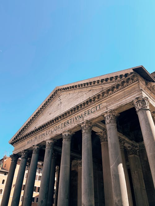 Facade of the Pantheon in Rome