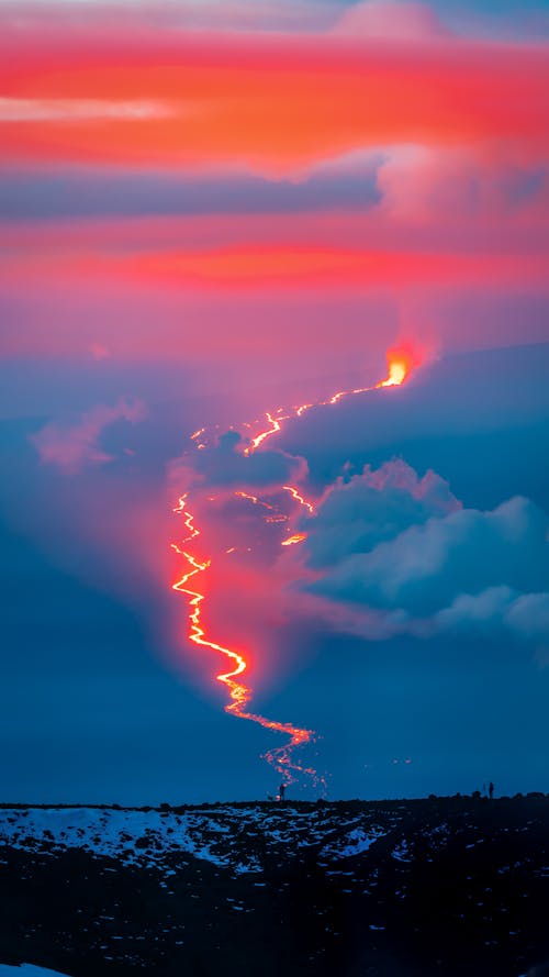 Darmowe zdjęcie z galerii z chmury, czerwone niebo, dym