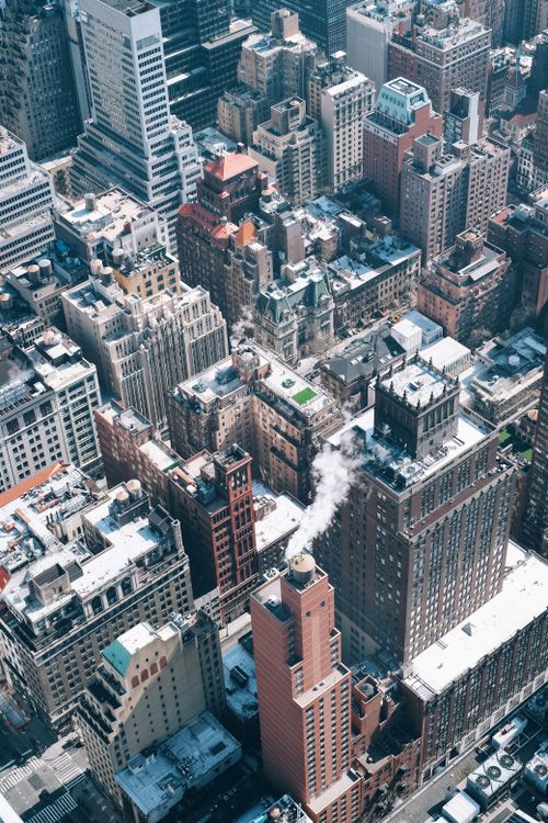 Free Explore the vibrant urban landscape of New York City from above, capturing its iconic skyline. Stock Photo