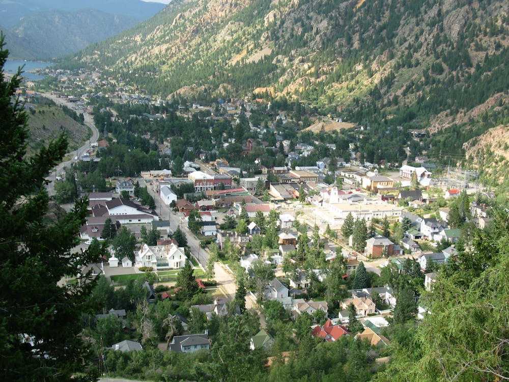 Free stock photo of mining town, small town, small town in mountains Stock Photo