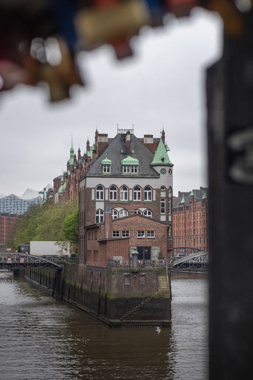 คลังภาพถ่ายฟรี ของ speicherstadt, wasserschloss, จุดสังเกต