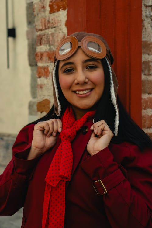 Immagine gratuita di allacciare, cappello da aviatore, donna