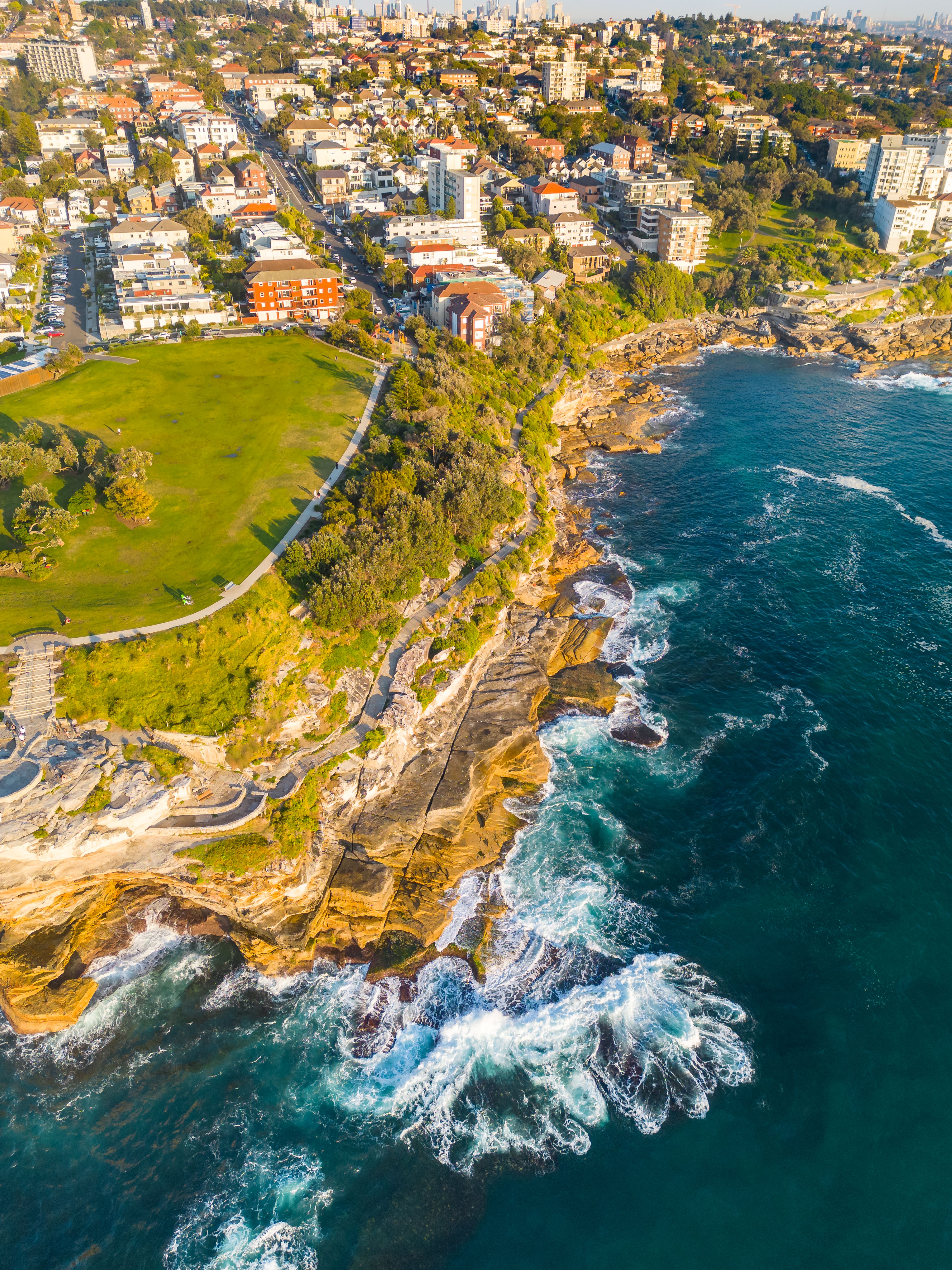 Birds Eye View of Marks Park on the Coast of the Sea · Free Stock Photo