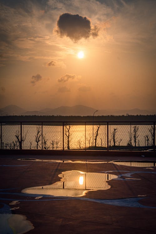 乌德尔, 垂直拍摄, 夕陽 的 免费素材图片