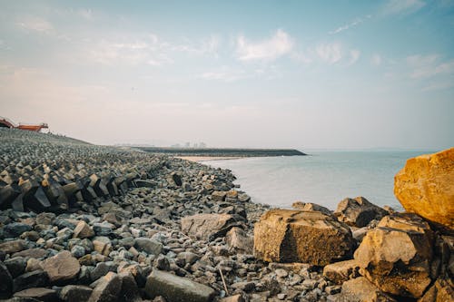 岩石, 海, 海堤 的 免费素材图片