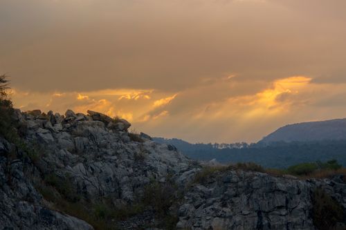 Free Golden Sky Landscape Stock Photo