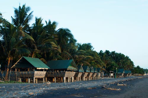 Kostnadsfri bild av aroha beach resort, blå himmel, byggnader