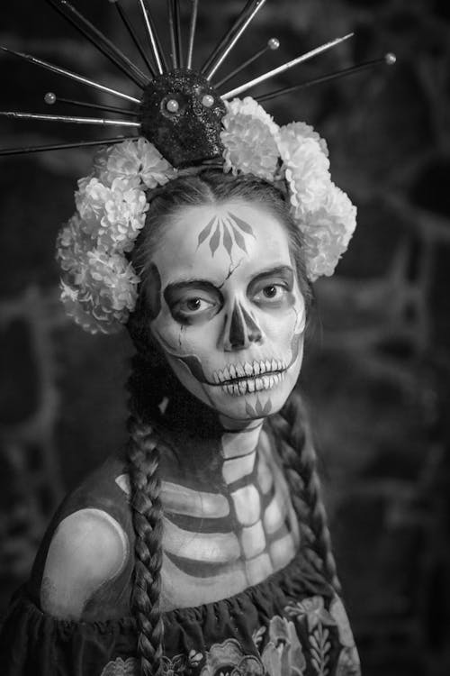 Foto stok gratis bunga-bunga, catrina, dia de muertos