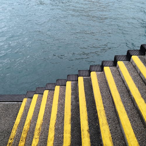 Yellow Lined Stairs