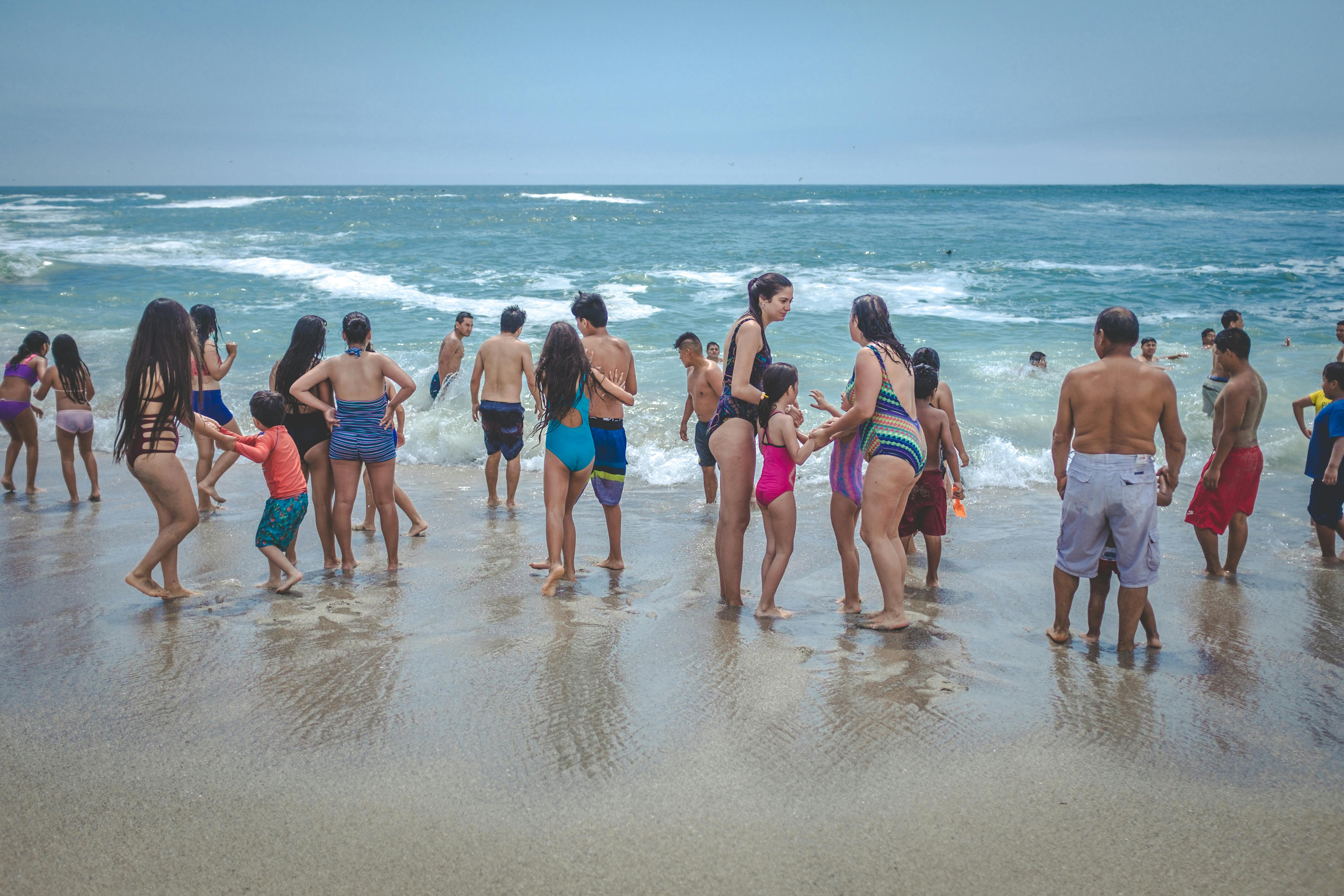 Free stock photo of beach, sand beach, swimmer suit