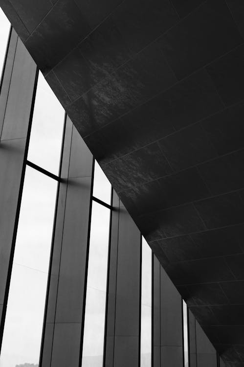 Darmowe zdjęcie z galerii z architektura, czarno-białe tło, czarno-biały