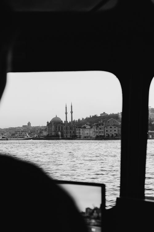 Istanbul Sea Coast behind Window