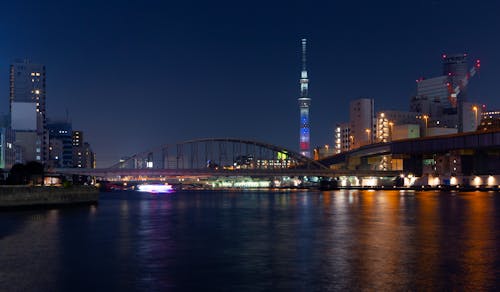 gece, Japonya, kentsel içeren Ücretsiz stok fotoğraf