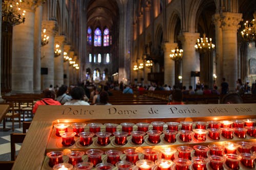 Free stock photo of candle, cathedral, notre dame