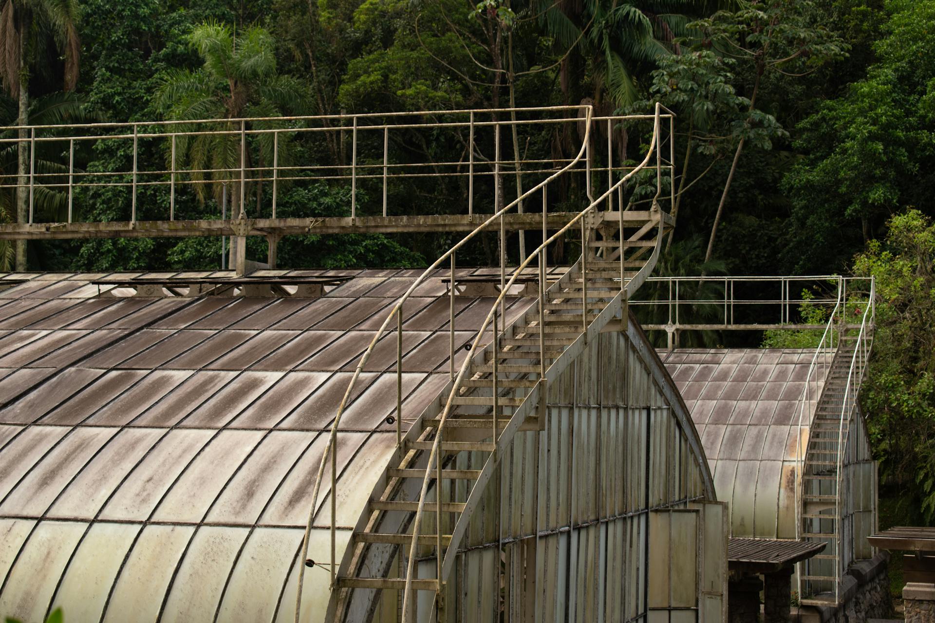 Stairs on Roofs of Greenhouses