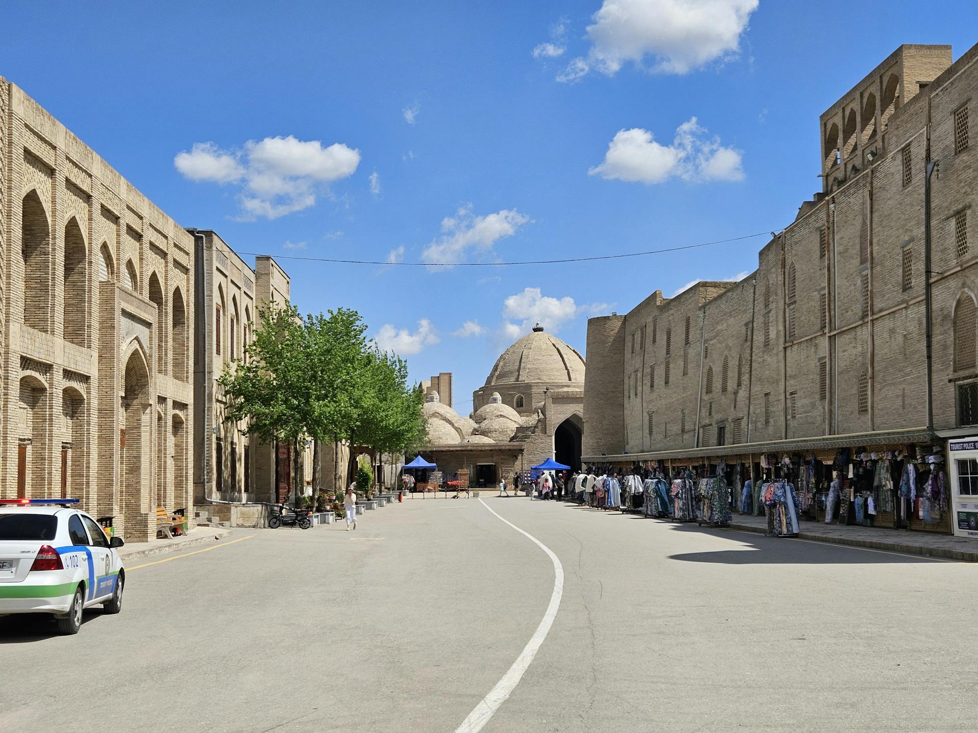 Road Among Tenements in Uzbekistan