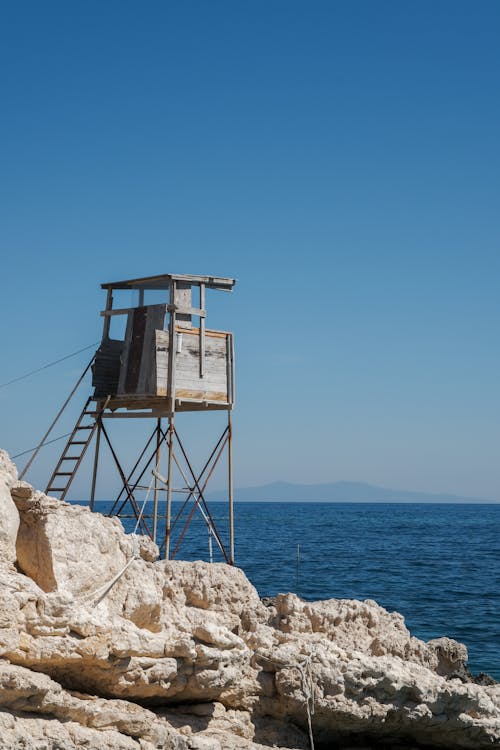 Lifeguard Tower Overlooking the Crystal Waters