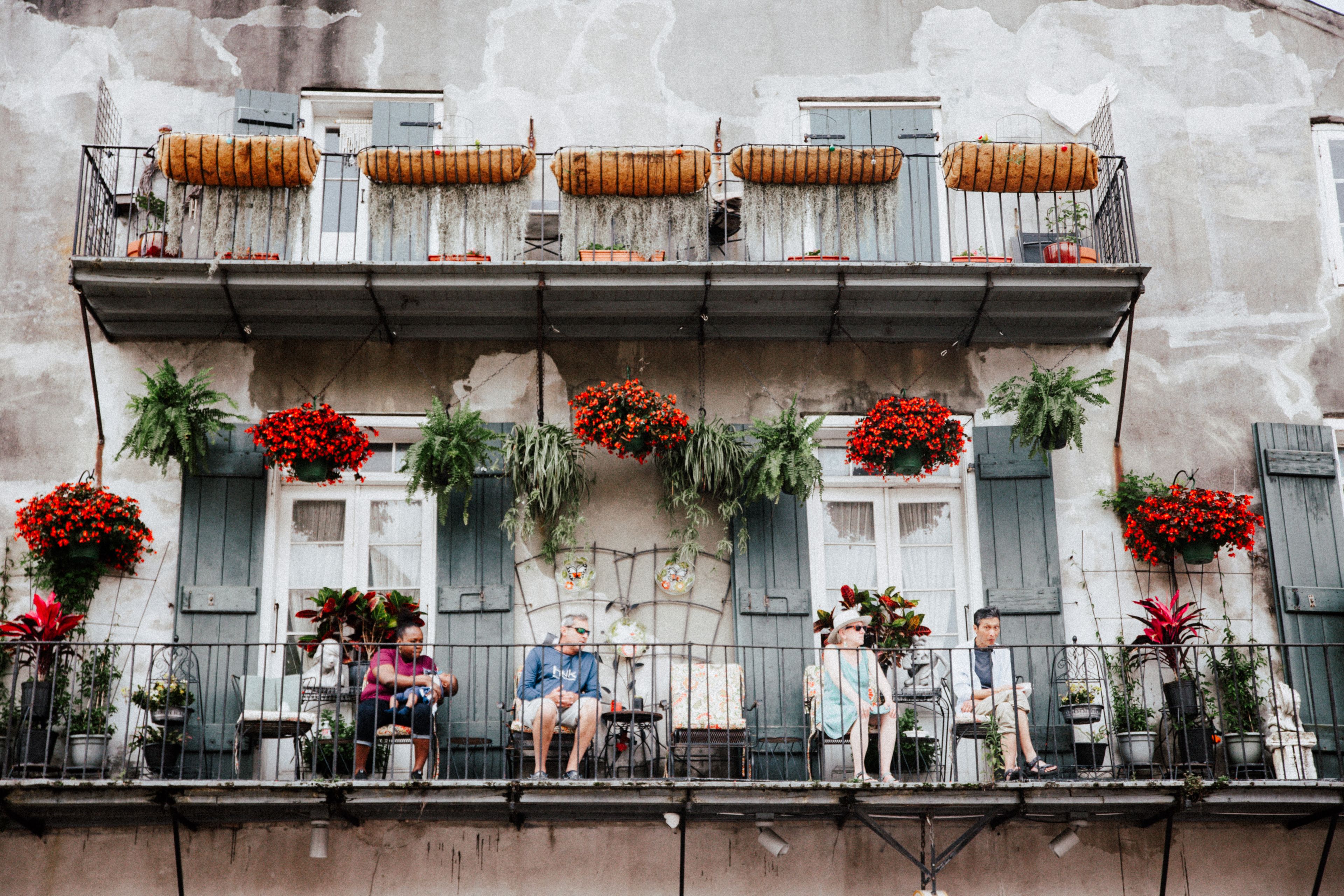New Orleans French Quarter ironwork balcony