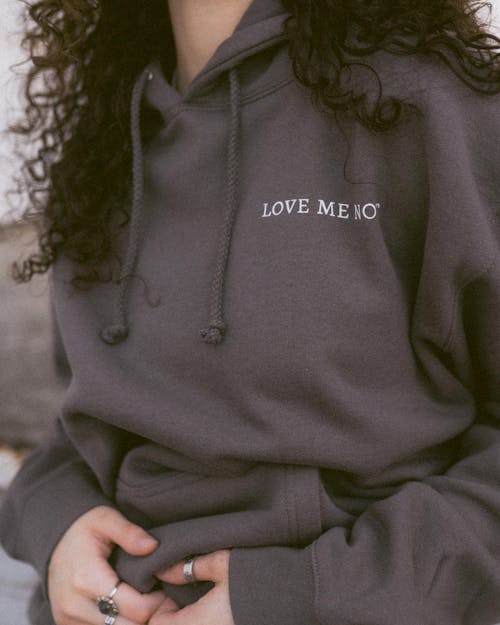 Free Love me to me hoodie Stock Photo
