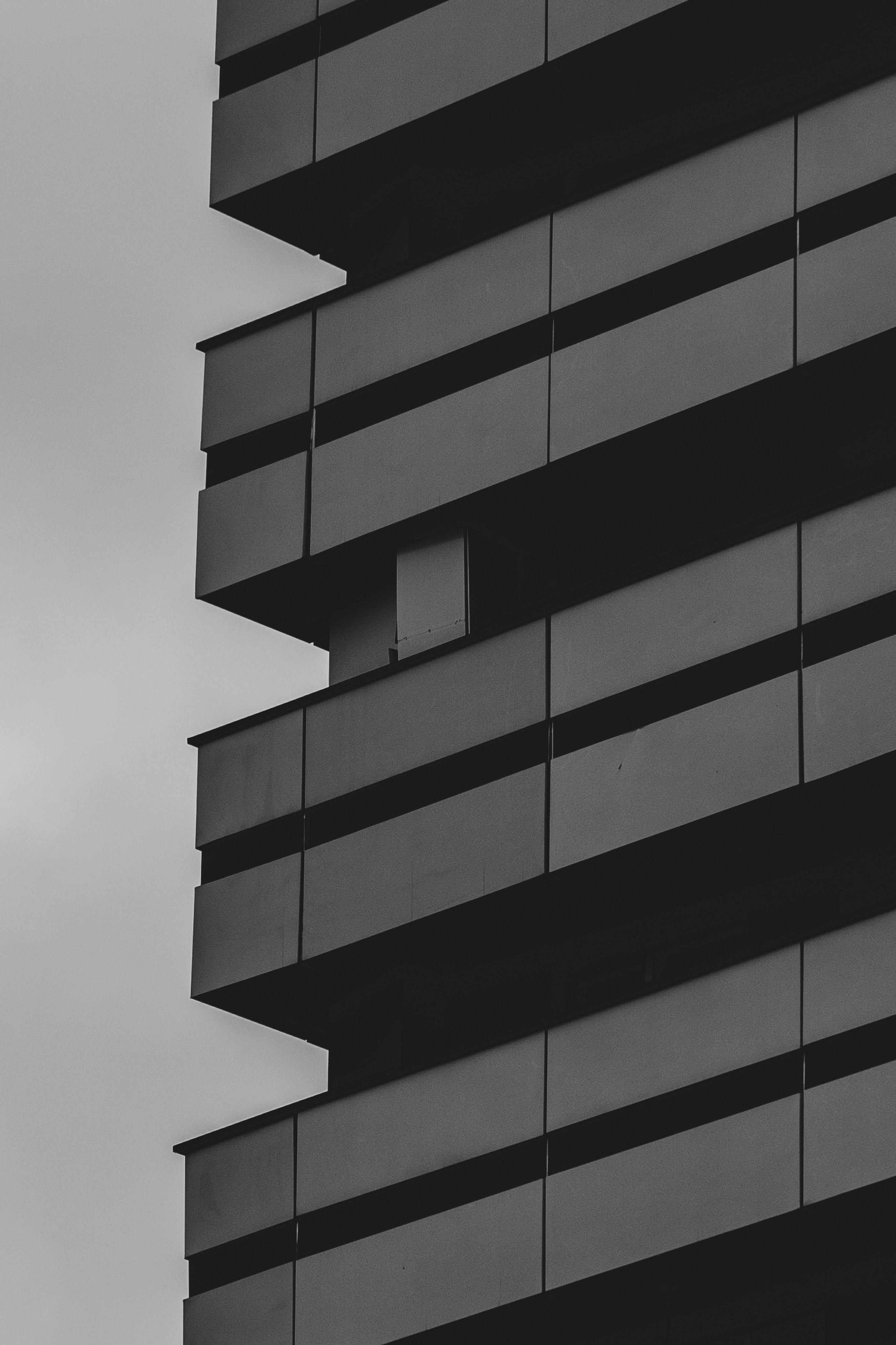 Gratis Muro De Edificio Residencial En Blanco Y Negro Foto de stock