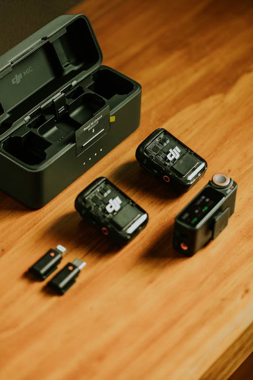 The gopro camera is sitting on a table