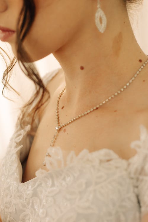 Close up of Bride with Golden Necklace