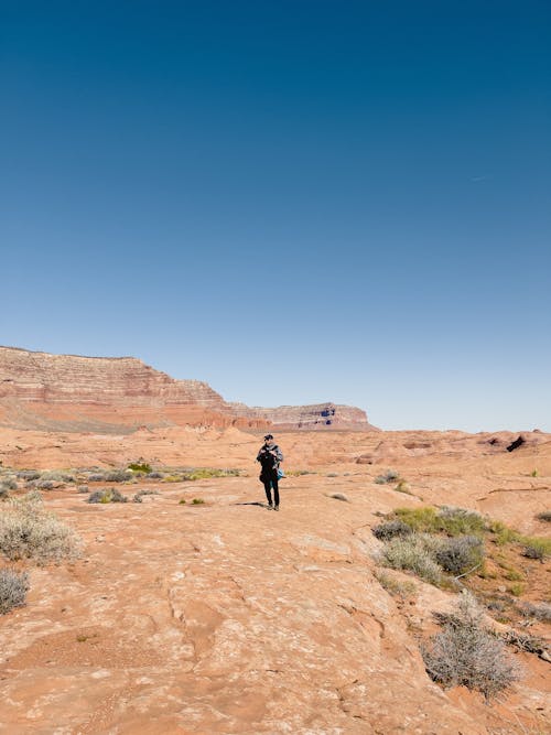 hiking in the desert