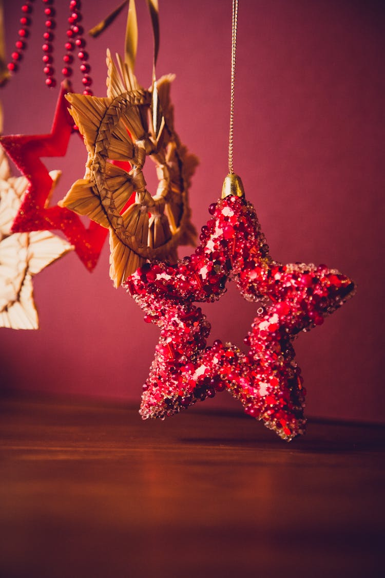 Red And Gold Star Ornament