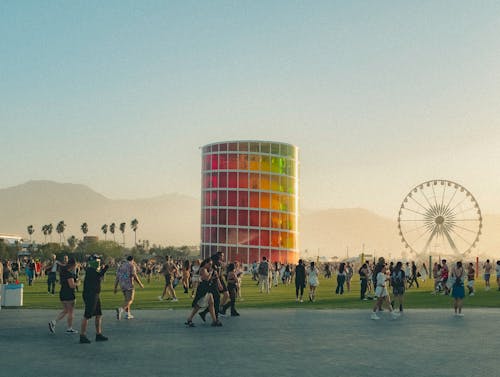 People at Coachella Music Festival in USA