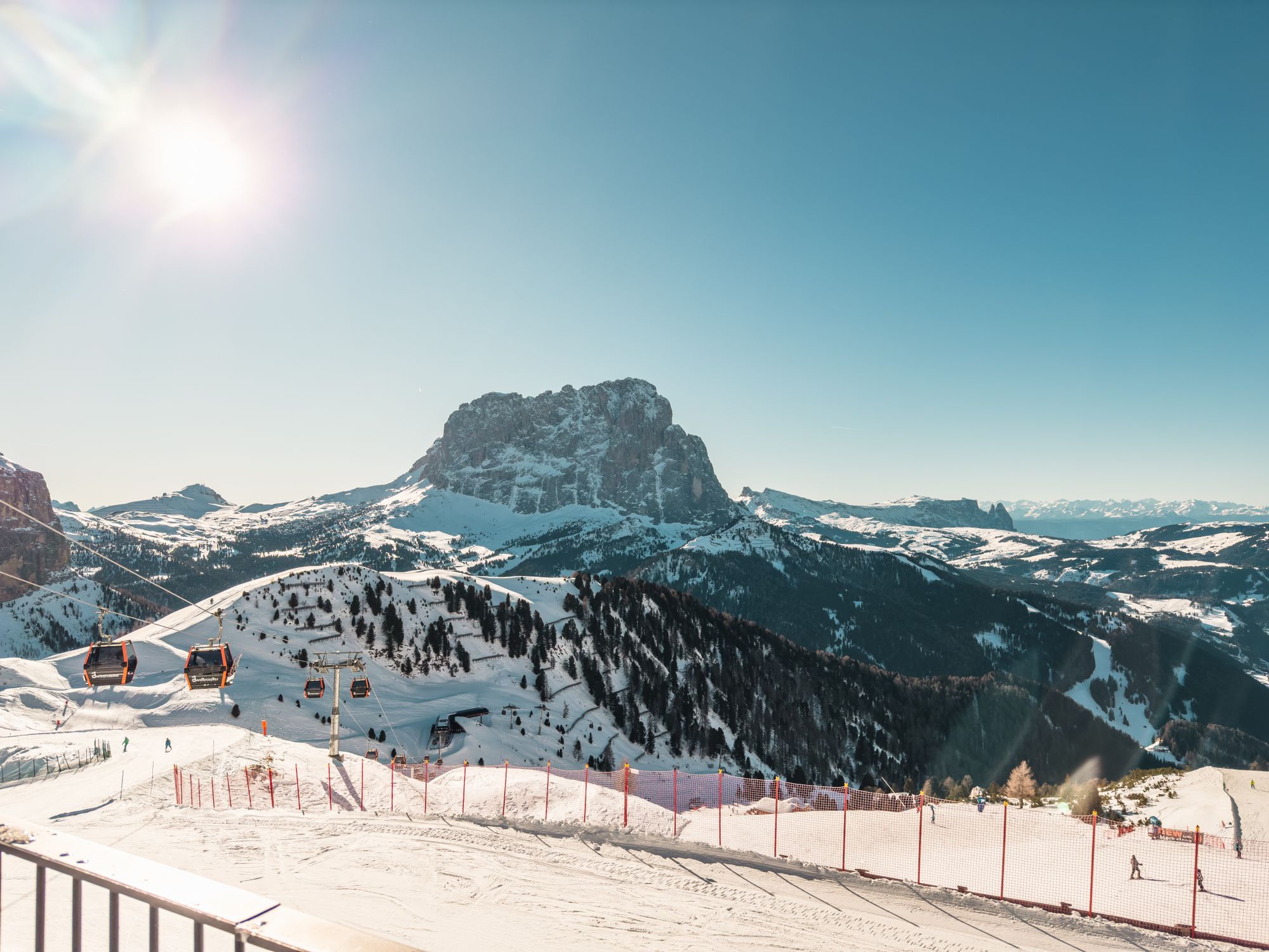 Snowy ski slopes and lift at Aspen, Colorado
