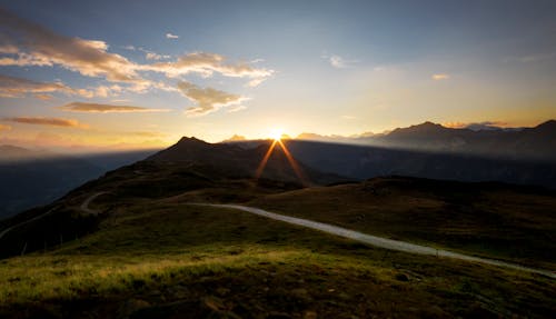 Foto d'estoc gratuïta de alps, darrer raig, fons