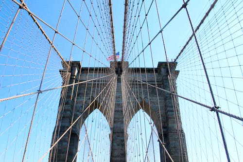 Δωρεάν στοκ φωτογραφιών με brooklyn, brooklyn bridge, αμερικάνικη σημαία