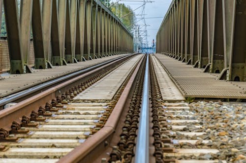 Kostenlos Zug Eisenbahnbrücke Stock-Foto