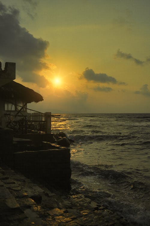 Free stock photo of beachs, dawn