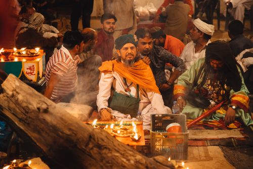 Free A vibrant cultural ceremony with locals gathered in Lahore, depicting religious rituals and traditional attire. Stock Photo