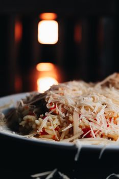 Flavored Rice Mixture With Cheese